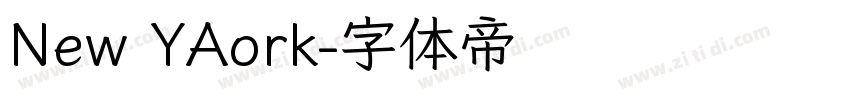 New YAork字体转换